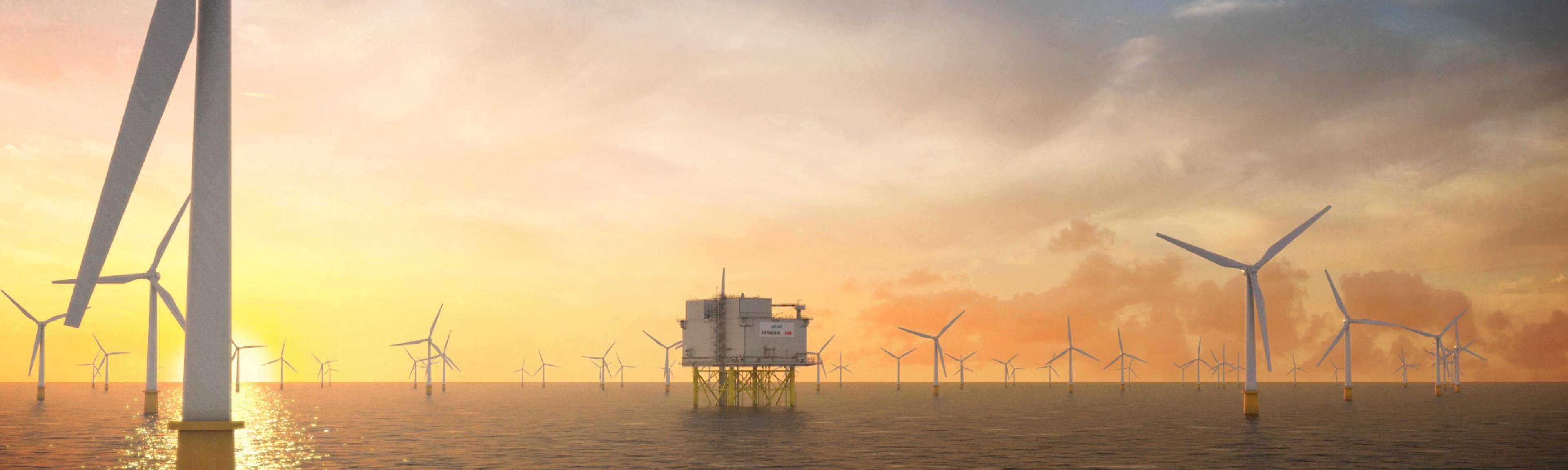 Artist's impression of Dogger Bank offshore wind farm
