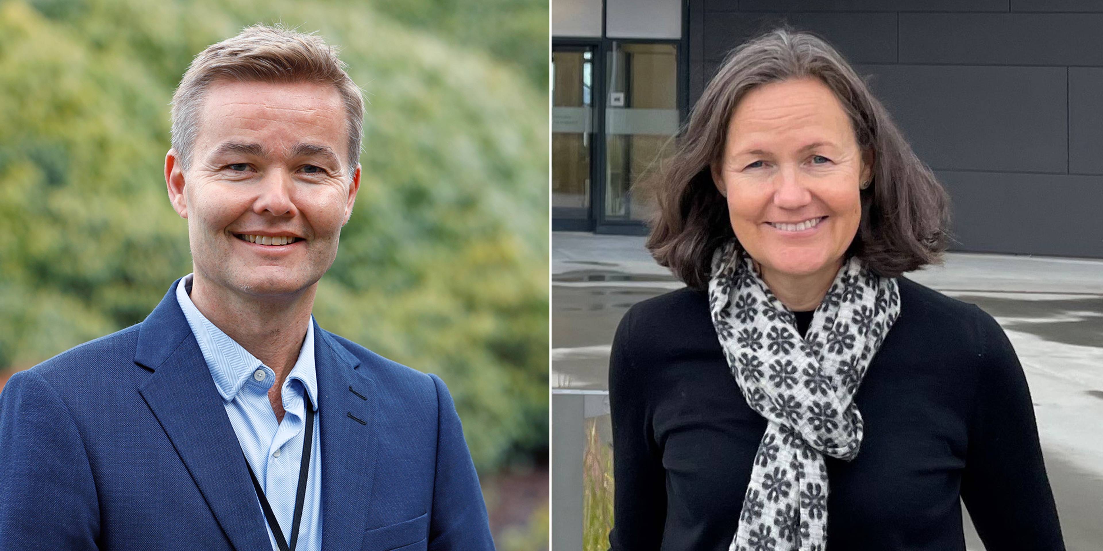 Trond Bokn (left) and Grete B. Haaland - portrait