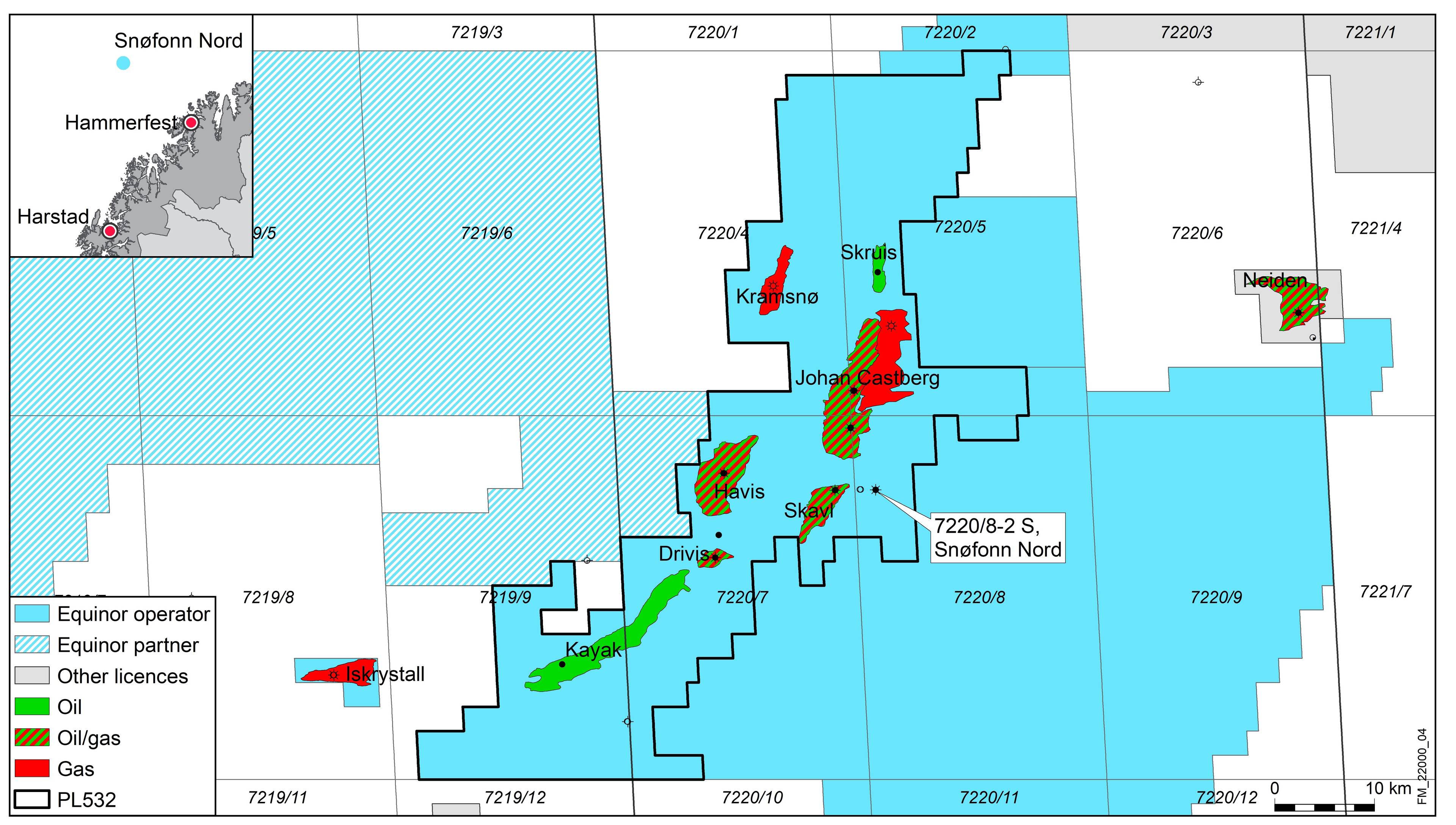Map of the discovery
