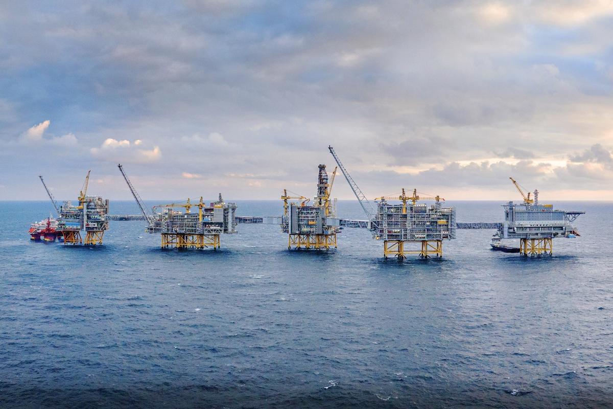 The Johan Sverdrup field photographed by drone